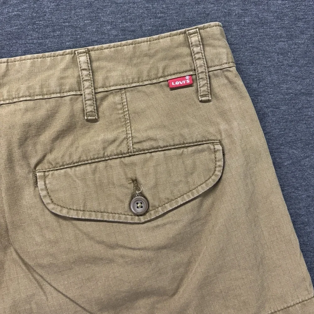 Levi's Cargo Shorts Mens 38x9 Brown Ripstop Workwear Utility Hike‎ Camp Outdoors